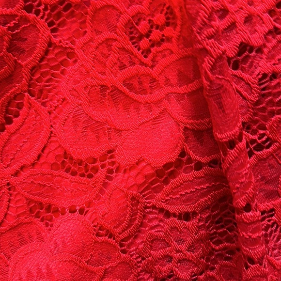 Lauren Conrad Red Lace Dress - Picture 2 of 4